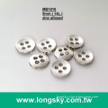 (MB1810/14L) 4 holes 9mm silver color collar small zinc alloyed metal shirt button